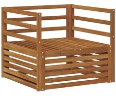 2 Vienetas Lauko sofa Natūrali