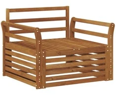 2 Vienetas Lauko sofa Natūrali