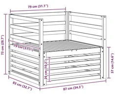 2 vnt. Lauko sofa Natūrali
