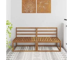 2 Vienetas Lauko Vidurinis Sofa Natūrali 158 x 83 x 73 cm