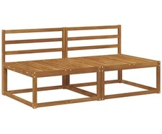 2 Vienetas Lauko Vidurinis Sofa Natūrali 158 x 83 x 73 cm