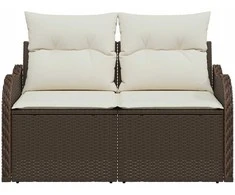 Sodo sofa su pagalve Ruda 121 x 62 x 69cm poliratanas