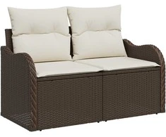 Sodo sofa su pagalve Ruda 121 x 62 x 69cm poliratanas