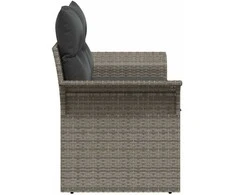 Sodo sofa su pagalve Pilka 141 x 62 x 69cm poliratanas