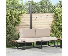 Sodo sofa su pagalve Taupe 200,5 x 70 x 85,5 cm Plienas