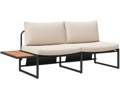 Sodo sofa su pagalve Taupe 200,5 x 70 x 85,5 cm Plienas