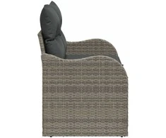 Sodo sofa su pagalve Pilka 121 x 62 x 69cm poliratanas