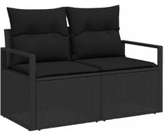 Sodo sofa su pagalve su saugykla 120 x 62 x 69 cm poliratanas