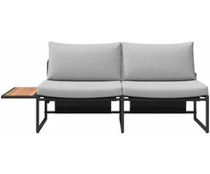 Sodo sofa Šviesiai pilka 200,5 x 70 x 85,5 cm Plienas