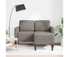 2-vietė sofa su kėdute L formos taupe 125 cm audiniu