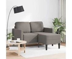 2-vietė sofa su kėdute L formos taupe 125 cm audiniu