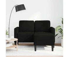 2-vietė sofa su L formos juodu 125 cm audiniu