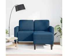 2-vietė sofa su L formos mėlynu 125 cm audiniu