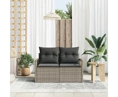 Sodo sofa su pagalve su saugykla 120 x 62 x 69 cm poliratanas