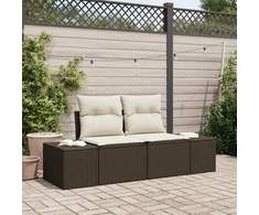 Sodo sofa su pagalve Ruda 184 x 62 x 69 cm poliratanas