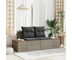 Sodo sofa Pilka 184 x 62 x 85cm poliratanas
