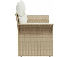 Sodo sofa su pagalve Smėlio 141 x 62 x 69cm poliratanas