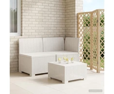2-Vietis Sodo Sofas, Atrodo kaip Ratano PP Balta