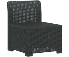 2-Vietis Sodo Sofas, Atrodo kaip Ratano PP Antracito