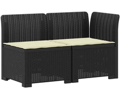 2-Vietis Sodo Sofas su Pagalvėlėmis, Atrodo kaip Ratano PP