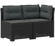 2-Vietis Sodo Sofas su Pagalvėlėmis, Atrodo kaip Ratano PP