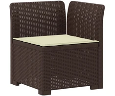 2-Vietis Sodo Sofas su Pagalvėlėmis, Atrodo kaip Ratano