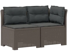 2-Vietis Sodo Sofas su Pagalvėlėmis, Atrodo kaip Ratano PP