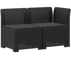 2-Vietis Sodo Sofas su Pagalvėlėmis, Atrodo kaip Ratano PP