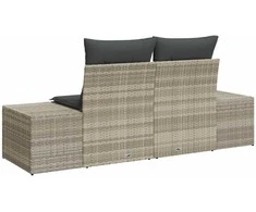 Sodo sofa su pagalve Pilka 184 x 62 x 69 cm poliratanas