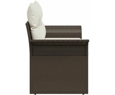 Sodo sofa su pagalve Ruda 141 x 62 x 69cm poliratanas
