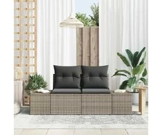 Sodo sofa su pagalve Pilka 184 x 62 x 69 cm poliratanas