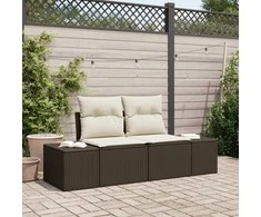 Sodo sofa su pagalve Ruda 184 x 62 x 69 cm poliratanas