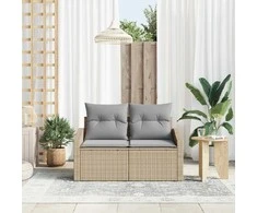 Sodo sofa su pagalve su saugykla 123 x 62 x 69 cm poliratanas