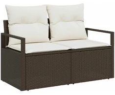 Sodo sofa su pagalve su saugykla 120 x 62 x 69 cm poliratanas