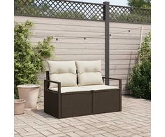 Sodo sofa su pagalve su saugykla 120 x 62 x 69 cm poliratanas