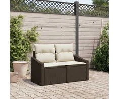 Sodo sofa su pagalve su saugykla 123 x 62 x 69 cm poliratanas