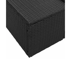 Sodo sofa su pagalve Juoda 184 x 62 x 69 cm poliratanas