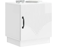 Naktinis staliukas 2 pcs Itin blizgi balta 43 x 34,5 x 47 cm