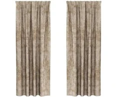 Aksominio tipo užuolaidos 2 pcs šampano 260 x 140 cm Aksomas