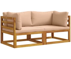 Kampinė sofa su pagalvėlėmis 2 vnt. 2 vietos
