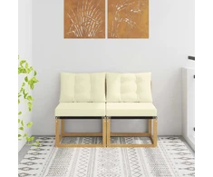 2 vnt. Lauko Vidurinis Sofa Balta