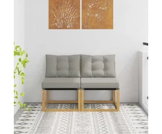 2 vnt. Lauko Vidurinis Sofa Balta