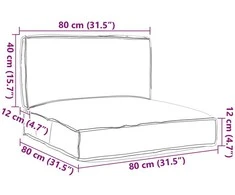 Pallet pagalvių rinkinys 2 pcs Antracitas Oksfordo audinys