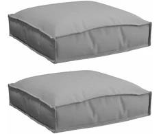 Pagalvėlė 2 pcs Pilka 40 x 40 x 8 cm Oksfordo audinys