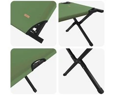 Sulankstoma Kempingo Lova 2 pcs Žalia 210 x 80 x 46 cm