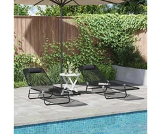 Sulankstomas gultas 2 pcs Juoda 182 x 55 x 85,5 cm Tekstilenas
