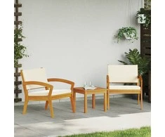 Lauko baldų komplektas Bistro komplektas su pagalve 3 pcs Ruda Poliesteris