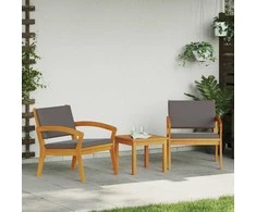 Lauko baldų komplektas Bistro komplektas su pagalve 3 pcs Ruda Poliesteris