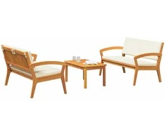 Bistro komplektas su pagalve 3 pcs Ruda Poliesteris