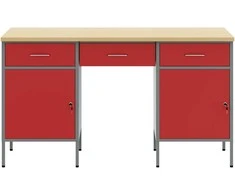 Darbo spinta 3 pcs Raudona Inžinerinė mediena ir plienas